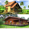 Desain rumah kayu