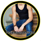 Design jean pants guy icon