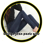 Design jean pants girls icon