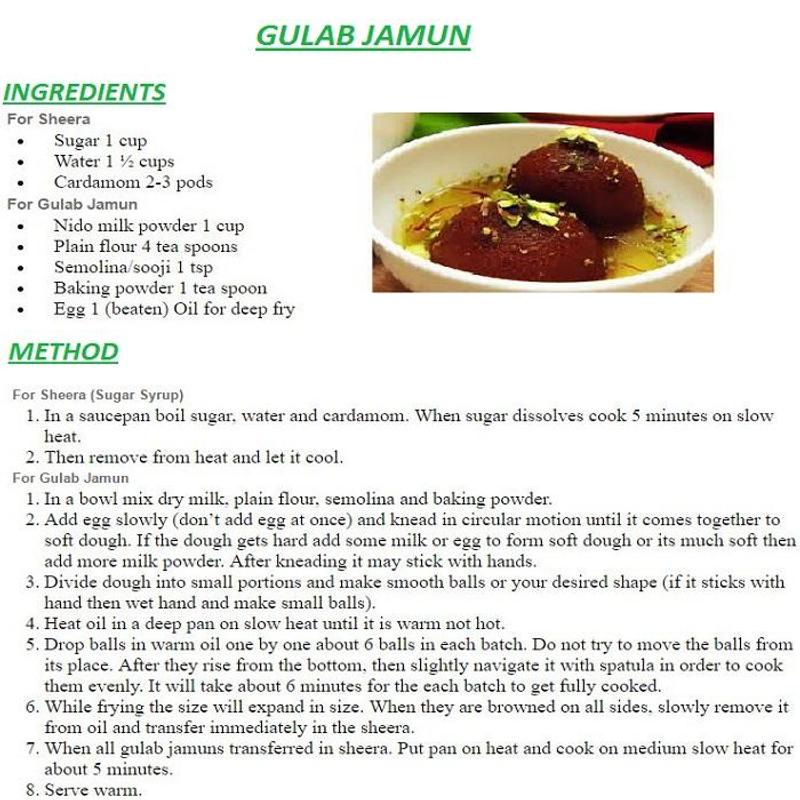 Gulab-Jamun English Recipes for Android - APK Download