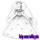 Design women wedding gown ikona