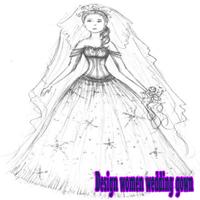 Design women wedding gown Affiche