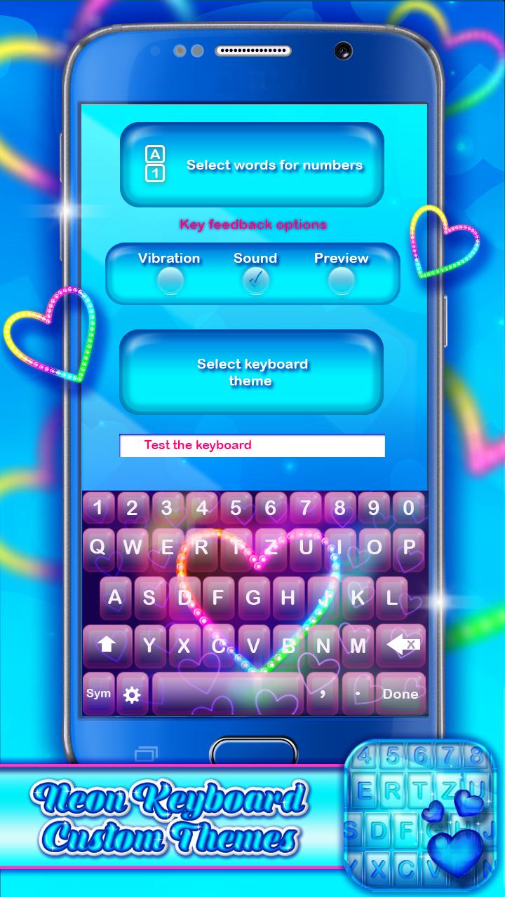 Neon Keyboard Custom Themes For Android Apk Download - neon customized glow stick blue roblox