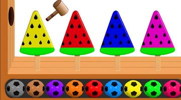 Lear Color With Ice Cream Soccer Balls For kids ảnh chụp màn hình 2
