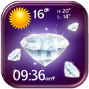 Diamonds Weather Clock Widget APK