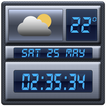 Widget horloge numérique meteo