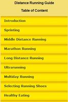 Distance Running Guide Affiche