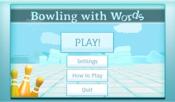 Bowling with Words Affiche