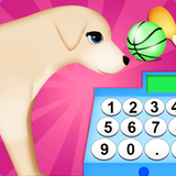 dog cash register shopping game icône