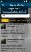 Bigfoot Eyewitness Radio captura de pantalla 1