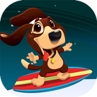 Dog surfer icône