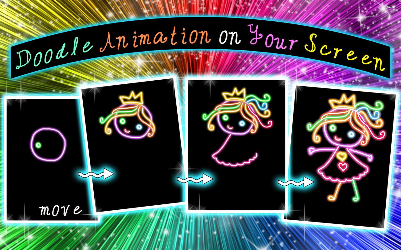 Animasi Doodle Art Wallpaper Neon Hidup For Android APK Download