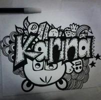 Doodle Name Art पोस्टर