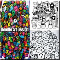 Doodle Art Design Affiche