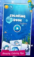 Dolphins Coloring Book پوسٹر