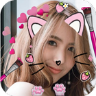 Selfie Cat Face Filters Camera-icoon