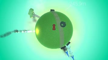 Around the planet - Funny planetoid arcade racing capture d'écran 2