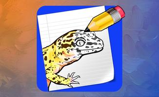 Draw Cute Leopard Gecko poster