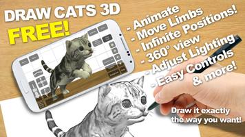 Draw Cats 3D Free ポスター