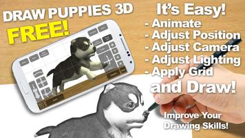 Poster Draw Puppies 3D Free