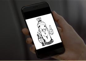 Menggambar Graffiti Karakter Terbaru screenshot 2