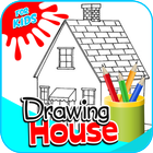 how to draw a house step by step icône