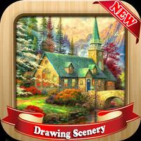 Drawing Scenery Affiche