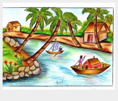 Drawing scenery apk screenshot Drawing scenery apk screenshot