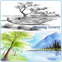 Drawing Scenery Affiche