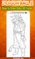 How to draw Amazing goku's all Forms from DBZ ภาพหน้าจอ 3