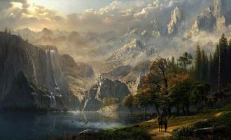 Fantasy Landscape Wallpaper capture d'écran 1