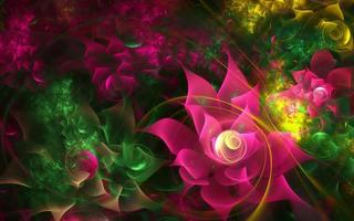 Glowing Flowers Live Wallpaper постер