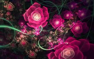 Glowing Flowers Live Wallpaper скриншот 1