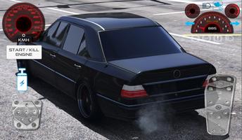 E200 W124 Classic Car Driving 포스터