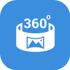 360 video player view Panorama 360degree-icoon