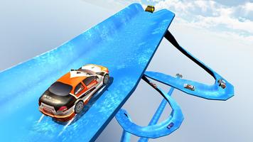 Sports Cars Water Sliding Game постер