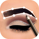 Augenbrauen Formen Makeup Fotomontage Zeichen
