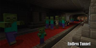 Map Endless Tunnel Minecraft Affiche