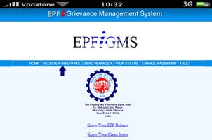 EPFO Grievance Register Affiche
