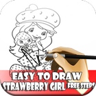 Easy To Draw Strawberry Girl Kids 아이콘