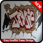 Design de nome fácil graffiti ícone