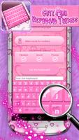 Cute Pink Keyboard Themes Affiche
