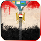 ثيم القفل علم مصر - قفل الشاشة بالسوستة icône