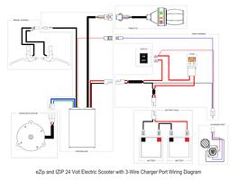 Sketch Electric Scooter Diagram Wiring پوسٹر