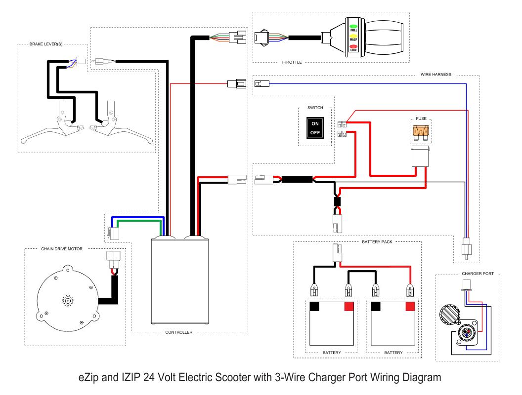 Sketch Electric Scooter Diagram Wiring الملصق ...