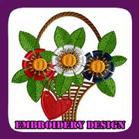 Embroidery Design Affiche