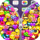 Emojis Zipper Lock Screen ícone