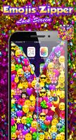 Emojis Zipper Lock Screen Poster