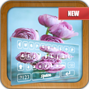 Emoticon keyboard Theme Flowers APK