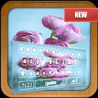 Emoticon keyboard Theme Flowers โปสเตอร์